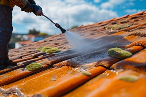 Couvreur professionnel en intervention sur une toiture